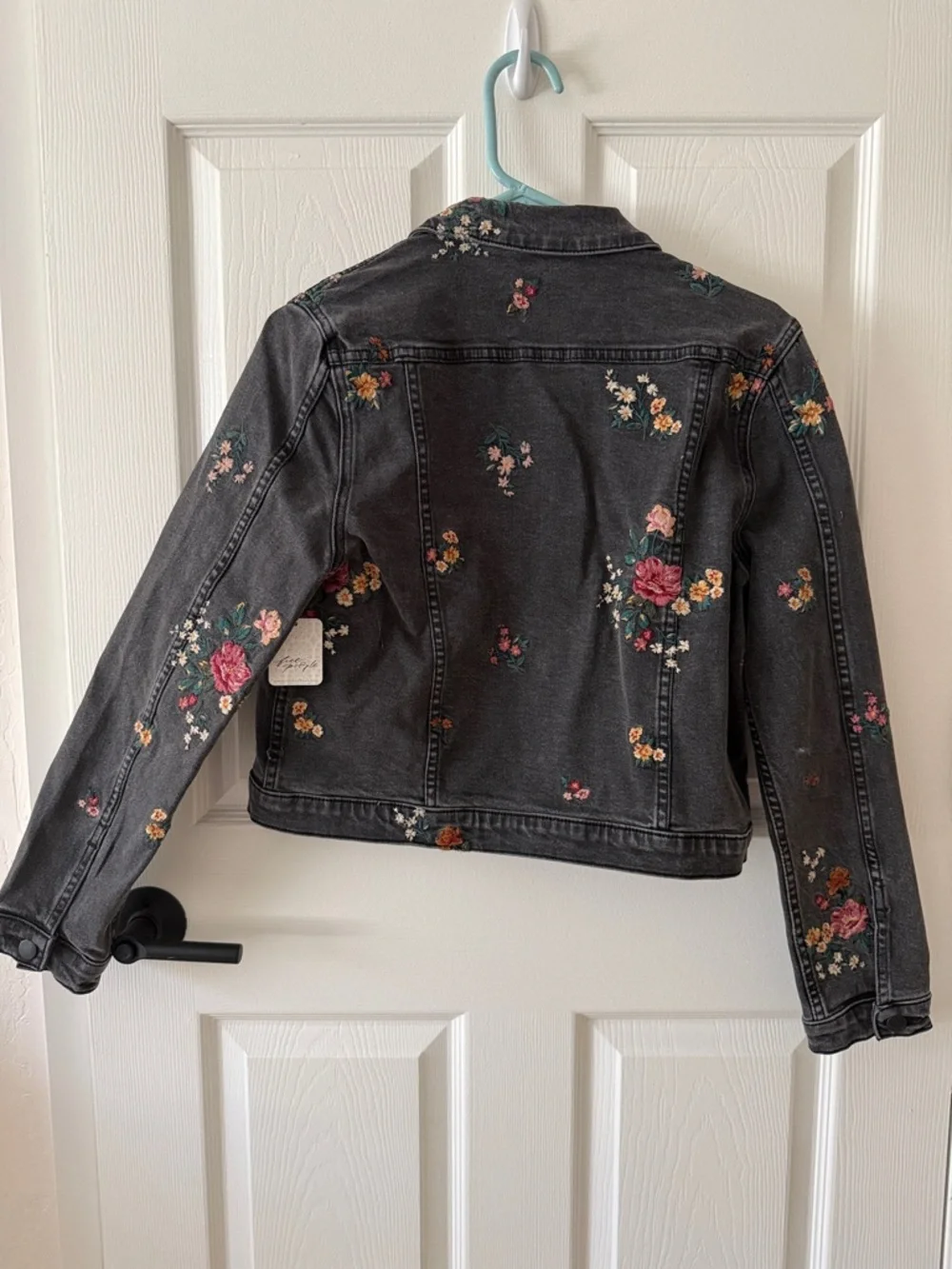Free People Driftwood floral embroidered denim jacket - Picture 8 of 10